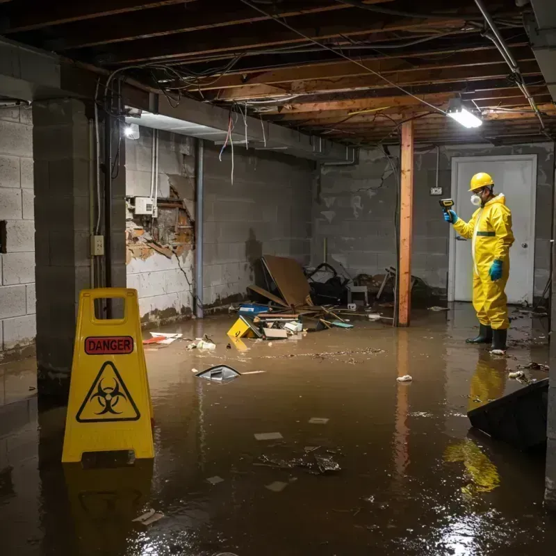 Flooded Basement Electrical Hazard in Carroll County, NH Property